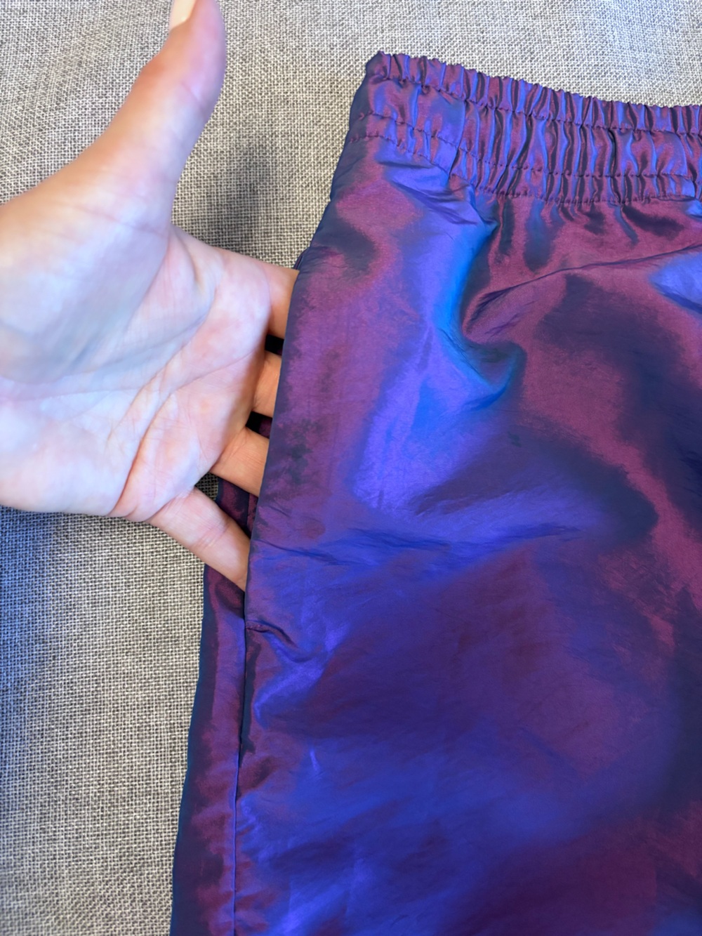 TNA Iridescent Purple Shorts, Sz M - Picture 6 of 11